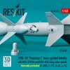 RESKIT RS48-0576 GBU-10 Paveway I laser guided bombs with BSU-37/B fin and BSU-3A/B wing (slow speed) thermally protected (2 pcs) (3D Printed) 1/48